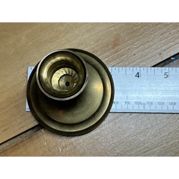 Vintage Small Brass Candle Stick Holder. 3" Tall. Round Base. Decor - Picture 6 of 6